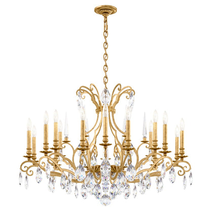 Schonbek Renaissance Nouveau 18 Light 40" Wide Crystal Chandelier with Clear Heritage Crystal Accents