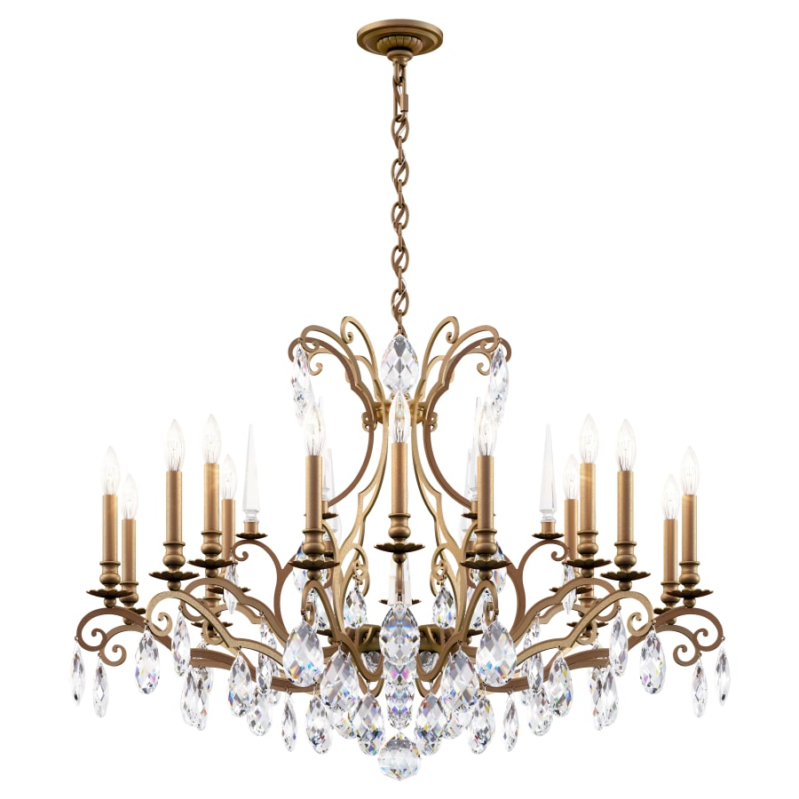 Schonbek Renaissance Nouveau 18 Light 40" Wide Crystal Chandelier with Clear Heritage Crystal Accents