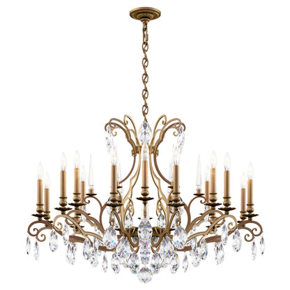 Schonbek Renaissance Nouveau 18 Light 40" Wide Crystal Chandelier with Clear Heritage Crystal Accents