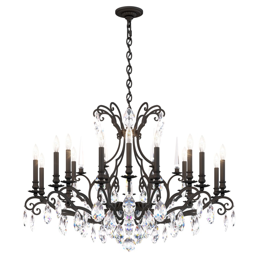 Schonbek Renaissance Nouveau 18 Light 40" Wide Crystal Chandelier with Clear Heritage Crystal Accents