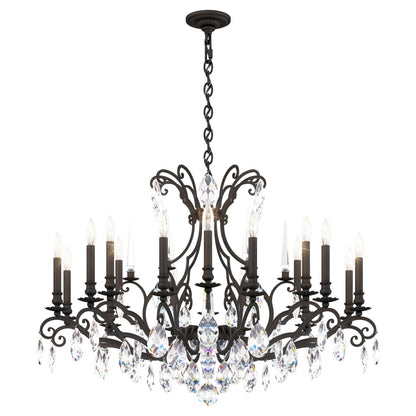Schonbek Renaissance Nouveau 18 Light 40" Wide Crystal Chandelier with Clear Heritage Crystal Accents