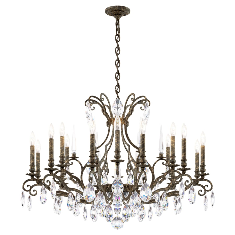 Schonbek Renaissance Nouveau 18 Light 40" Wide Crystal Chandelier with Clear Heritage Crystal Accents