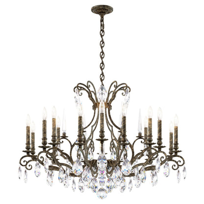 Schonbek Renaissance Nouveau 18 Light 40" Wide Crystal Chandelier with Clear Heritage Crystal Accents