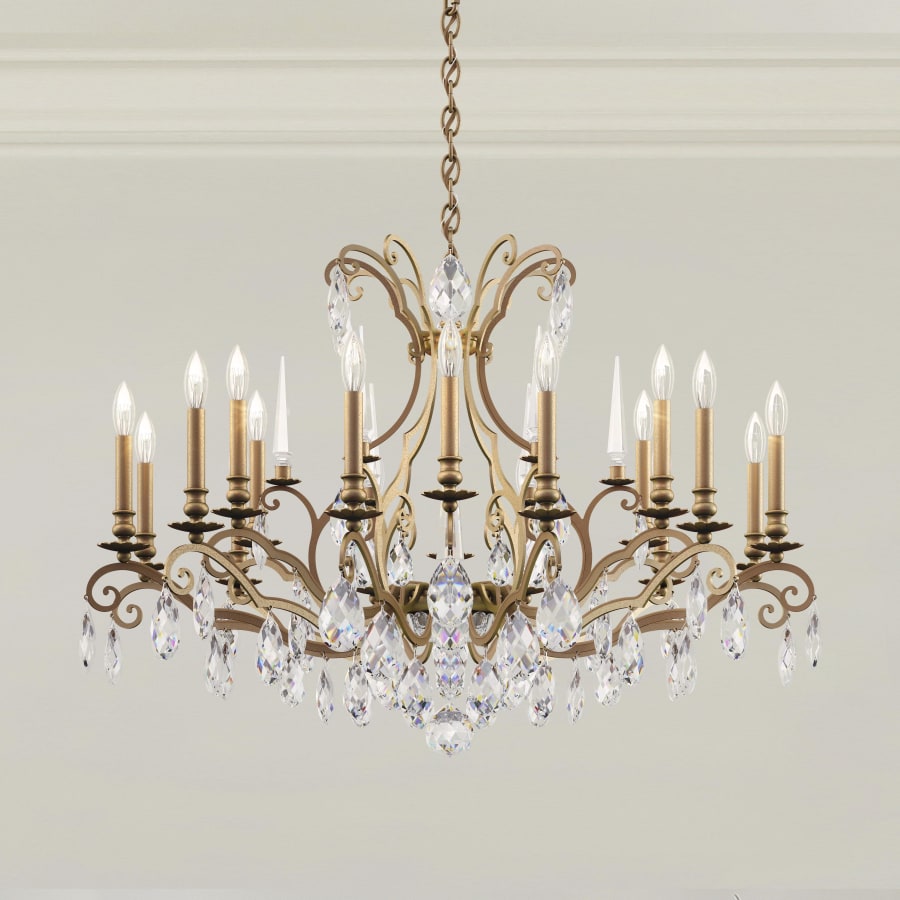 Schonbek Renaissance Nouveau 18 Light 40" Wide Crystal Chandelier with Clear Heritage Crystal Accents