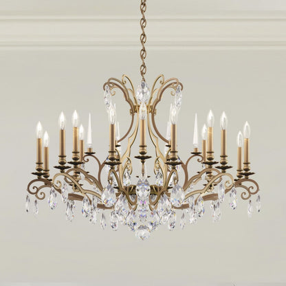 Schonbek Renaissance Nouveau 18 Light 40" Wide Crystal Chandelier with Clear Heritage Crystal Accents