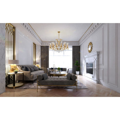 Schonbek Renaissance Nouveau 18 Light 40" Wide Crystal Chandelier with Clear Heritage Crystal Accents