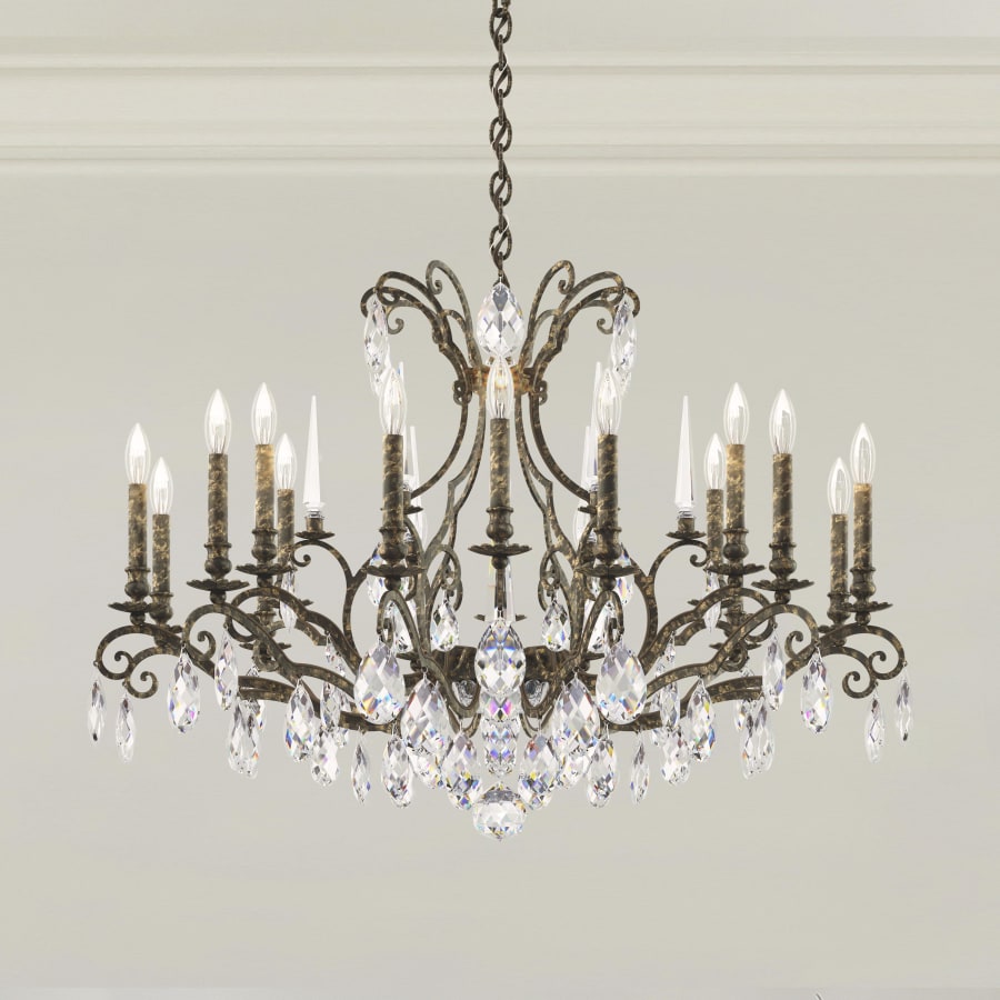 Schonbek Renaissance Nouveau 18 Light 40" Wide Crystal Chandelier with Clear Heritage Crystal Accents