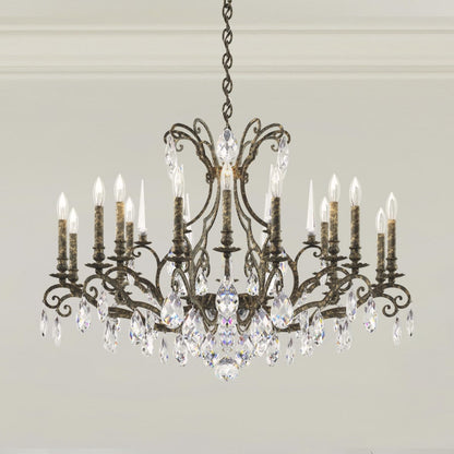 Schonbek Renaissance Nouveau 18 Light 40" Wide Crystal Chandelier with Clear Heritage Crystal Accents