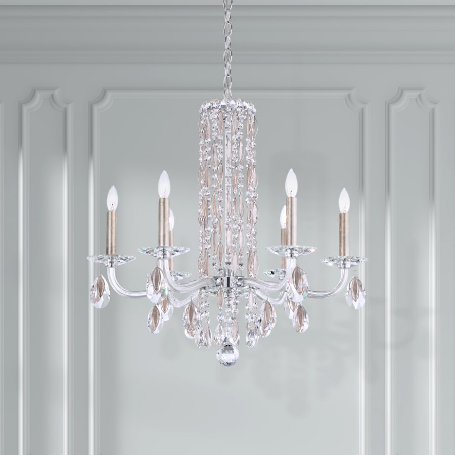 Schonbek Sarella 6 Light 25" Wide Crystal Chandelier with Heritage Crystals