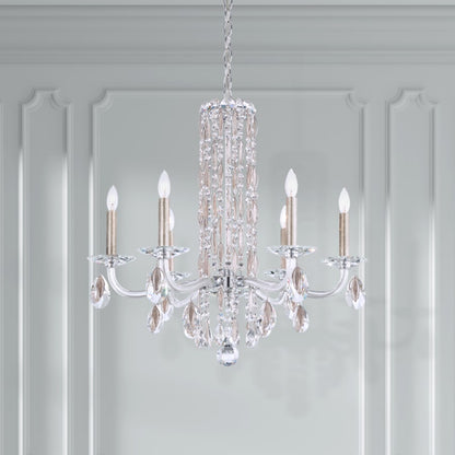 Schonbek Sarella 6 Light 25" Wide Crystal Chandelier with Heritage Crystals