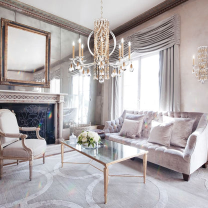 Schonbek Sarella 6 Light 25" Wide Crystal Chandelier with Heritage Crystals