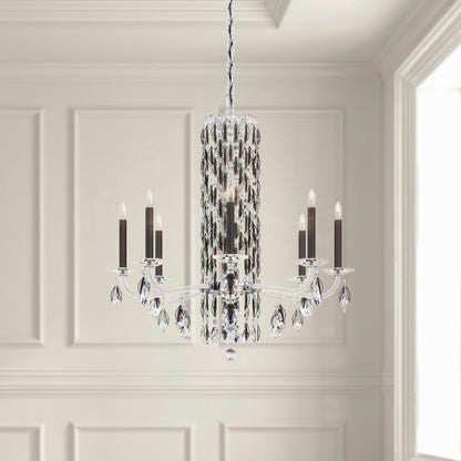 Schonbek Sarella 8 Light 30" Wide Crystal Chandelier with Heritage Crystals