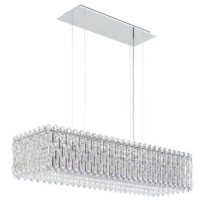 Schonbek Sarella 13 Light 37" Wide Crystal Linear Pendant with Heritage Crystals