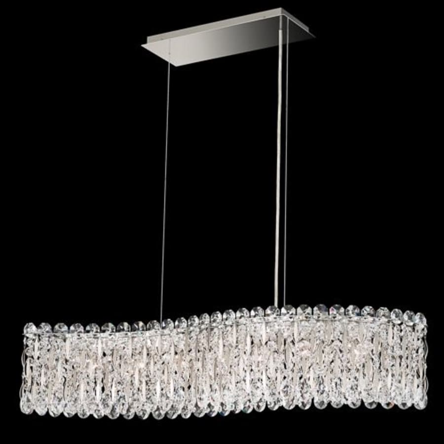 Schonbek Sarella 7 Light 33" Wide Crystal Linear Pendant with Heritage Crystals