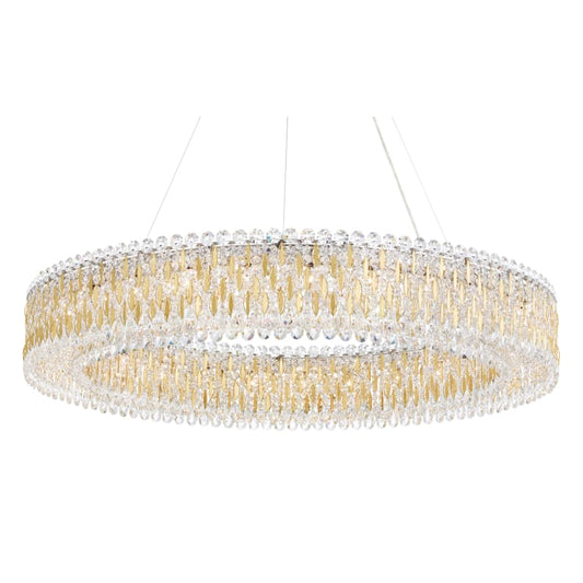 Schonbek Sarella 27 Light 48" Wide Crystal Pendant with Heritage Crystals