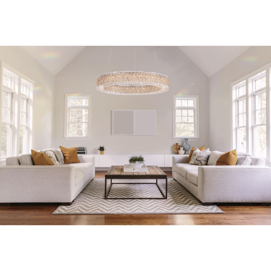 Schonbek Sarella 32 Light 59" Wide Crystal Pendant with Heritage Crystals