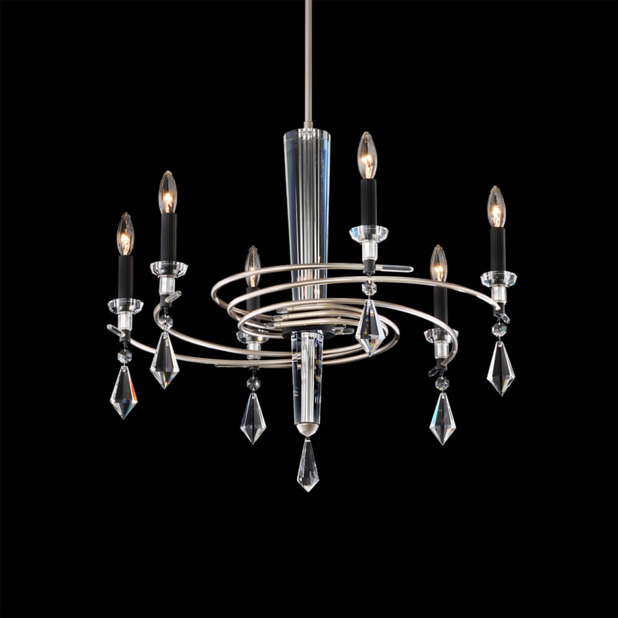 Schonbek Tempest 6 Light 28" Wide Crystal Candle Style Chandelier