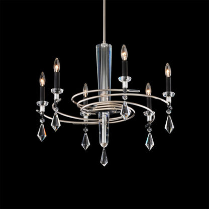 Schonbek Tempest 6 Light 28" Wide Crystal Candle Style Chandelier