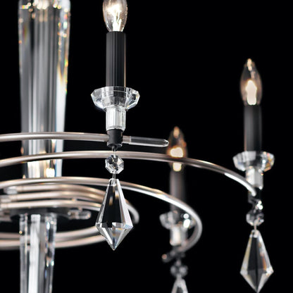 Schonbek Tempest 6 Light 28" Wide Crystal Candle Style Chandelier