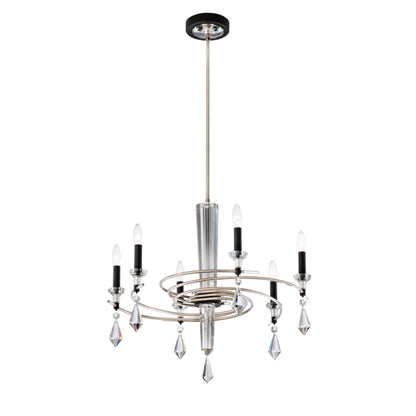 Schonbek Tempest 6 Light 28" Wide Crystal Candle Style Chandelier