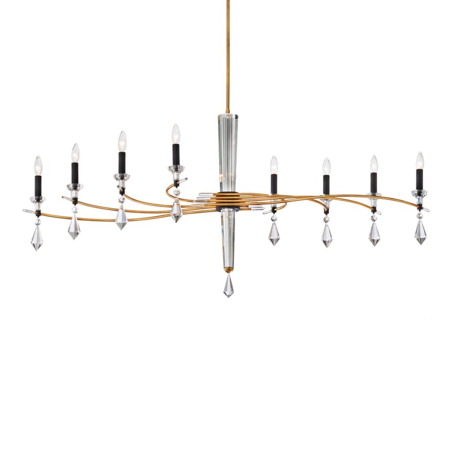 Schonbek Tempest 8 Light 61" Wide Crystal Candle Style Chandelier