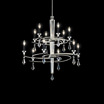 Schonbek Tempest 12 Light 36" Wide Crystal Candle Style Chandelier
