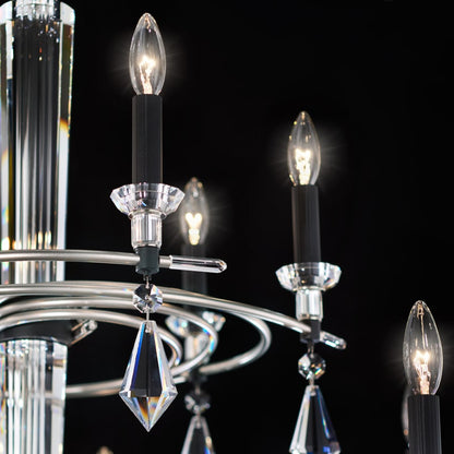 Schonbek Tempest 12 Light 36" Wide Crystal Candle Style Chandelier