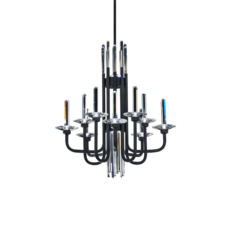 Schonbek Calliope 12 Light 24" Wide LED Crystal Candle Style Chandelier