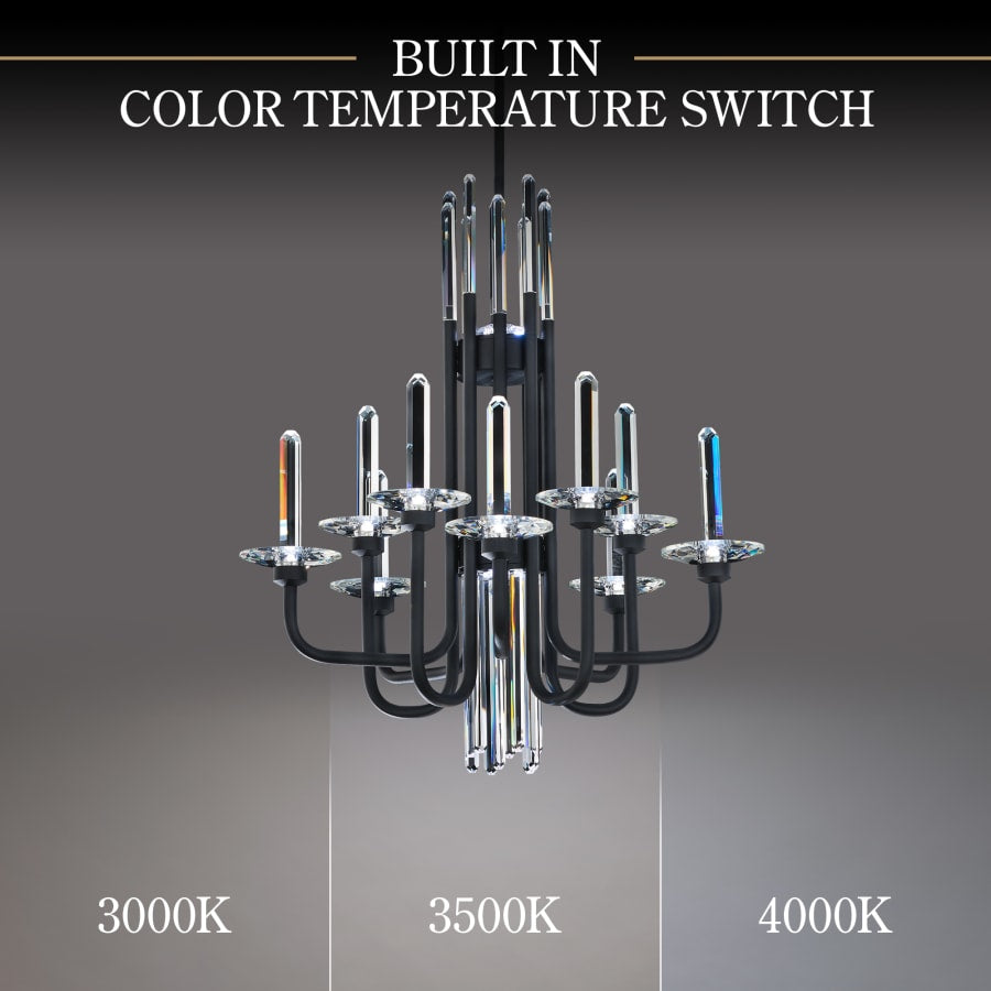 Schonbek Calliope 12 Light 24" Wide LED Crystal Candle Style Chandelier