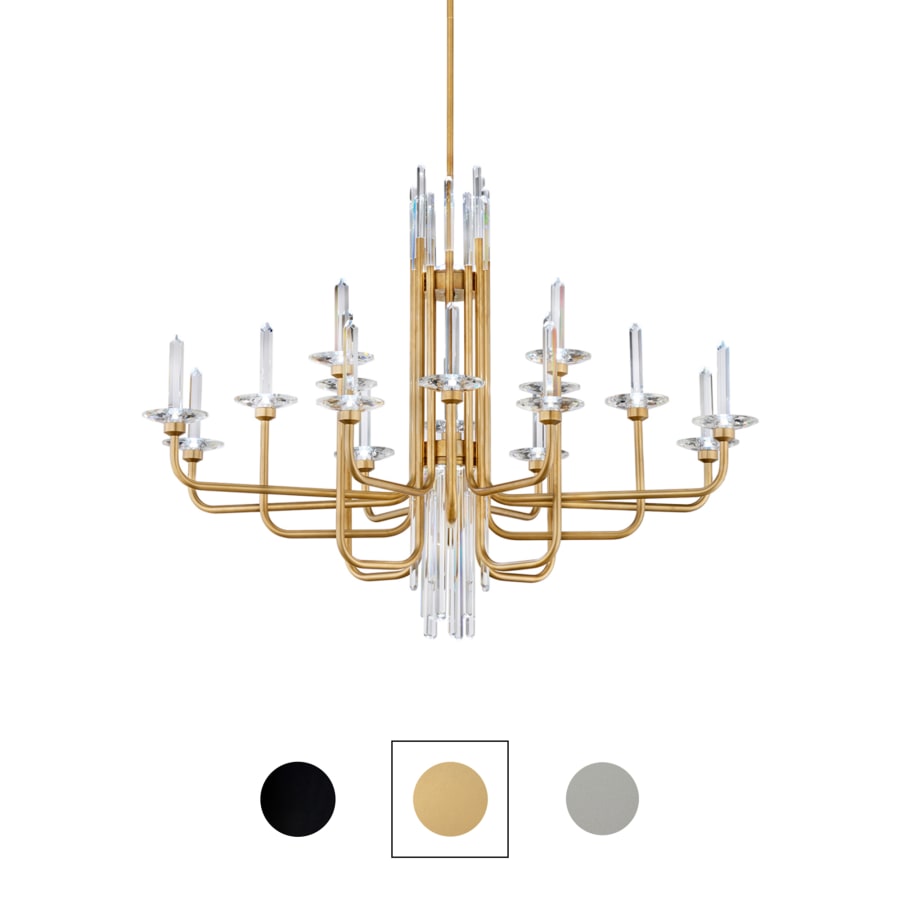 Schonbek Calliope 16 Light 42" Wide LED Crystal Candle Style Chandelier