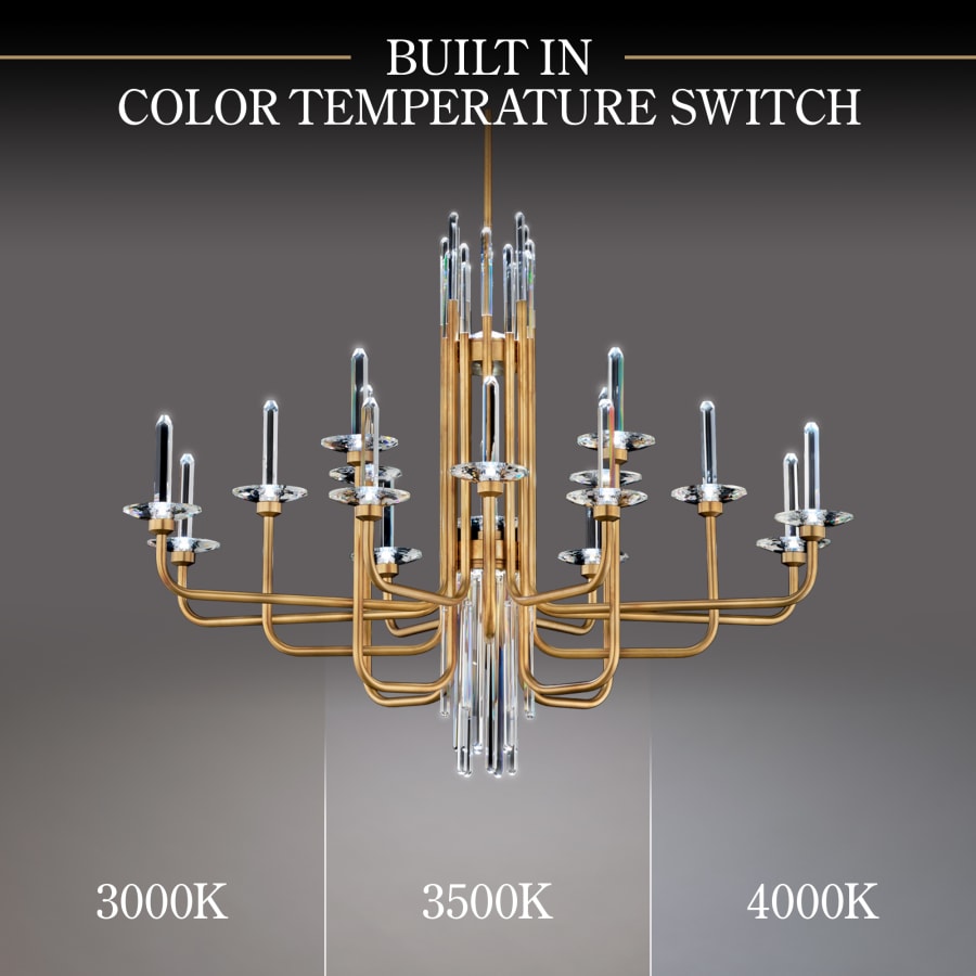 Schonbek Calliope 16 Light 42" Wide LED Crystal Candle Style Chandelier