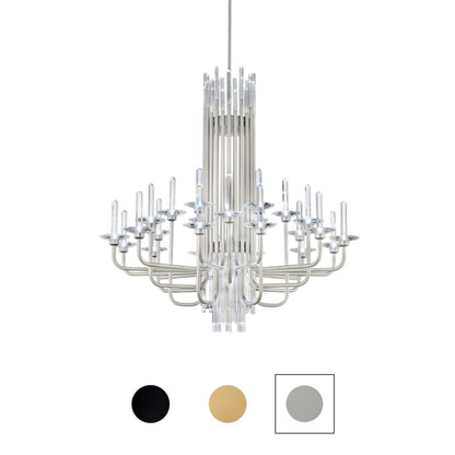 Schonbek Calliope 24 Light 40" Wide LED Crystal Candle Style Chandelier