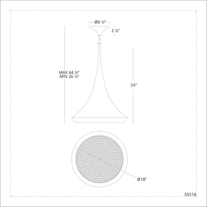 Schonbek Verita 18" Wide LED Crystal Pendant