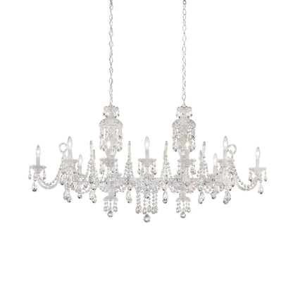 Schonbek Sterling Linear 12 Light 58" Wide Crystal Linear Chandelier