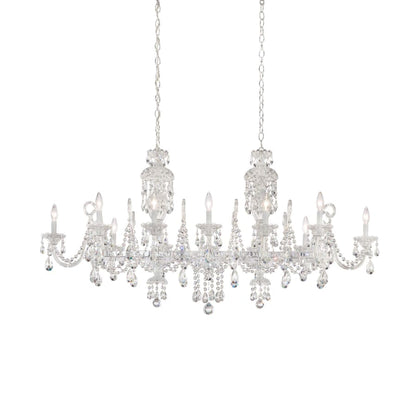 Schonbek Sterling Linear 12 Light 58" Wide Crystal Linear Chandelier
