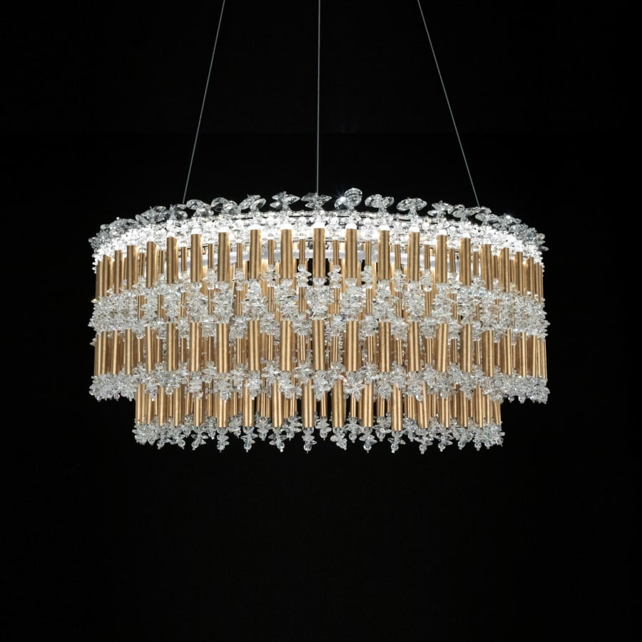 Schonbek Tahitian 25" Wide LED Crystal Drum Chandelier