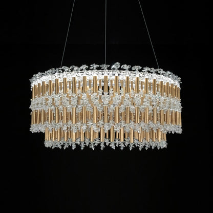 Schonbek Tahitian 25" Wide LED Crystal Drum Chandelier