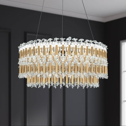 Schonbek Tahitian 25" Wide LED Crystal Drum Chandelier