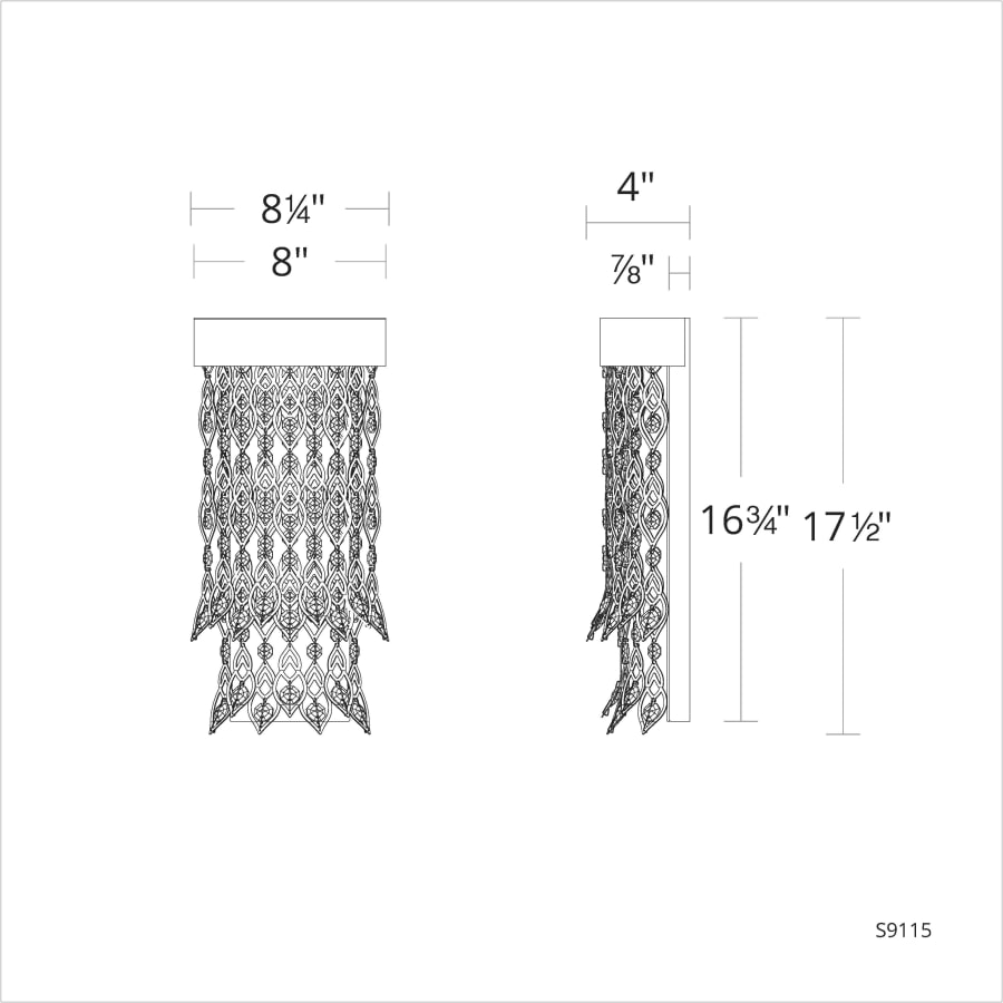 Schonbek Pavona 18" Tall LED Wall Sconce