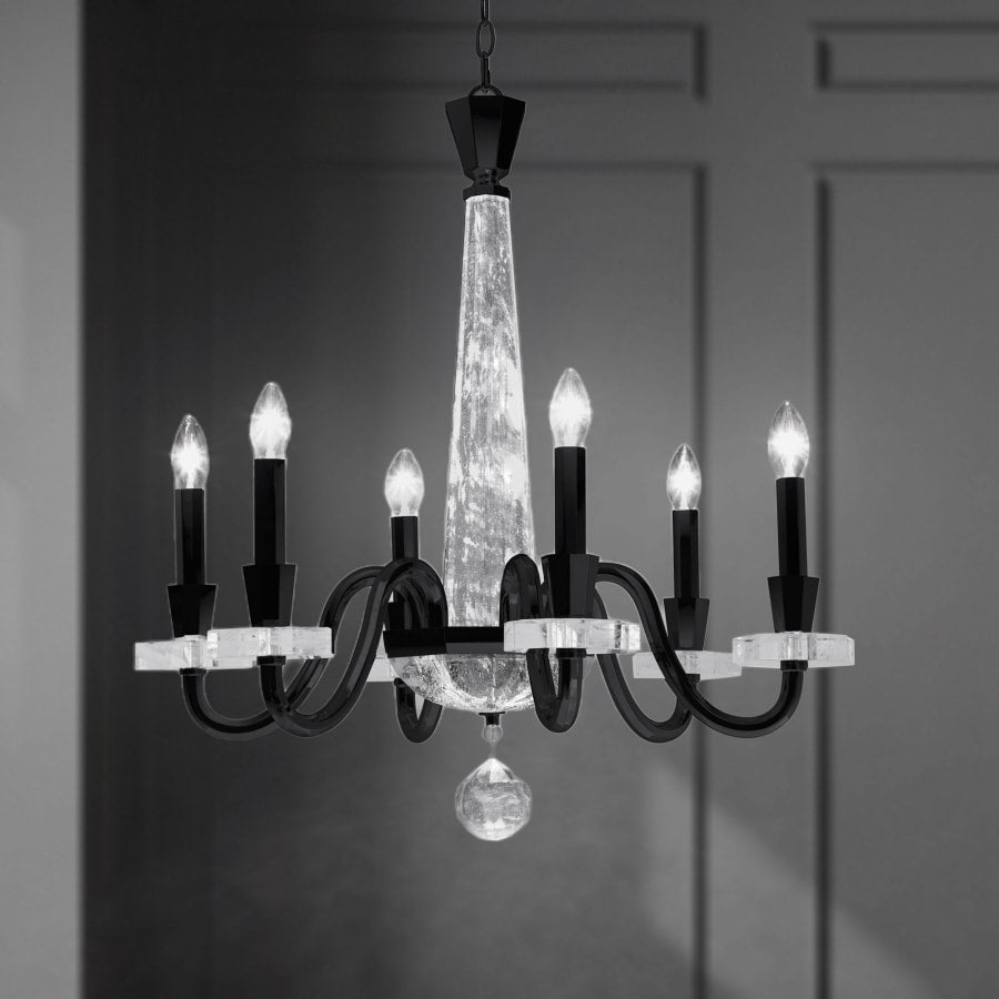 Schonbek Amadeus 6 Light 27" Wide Crystal Candle Style Chandelier