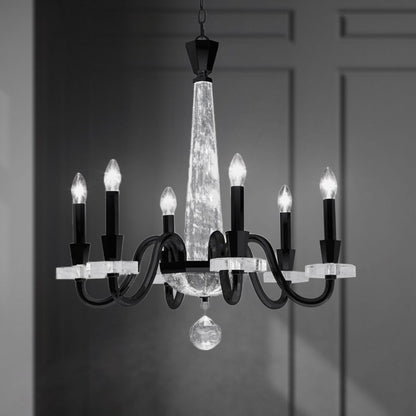 Schonbek Amadeus 6 Light 27" Wide Crystal Candle Style Chandelier