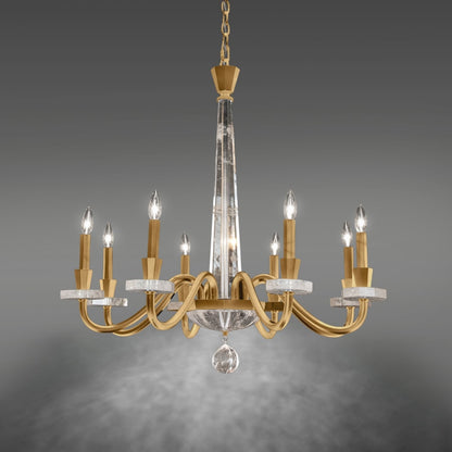 Schonbek Amadeus 8 Light 34" Wide Crystal Candle Style Chandelier