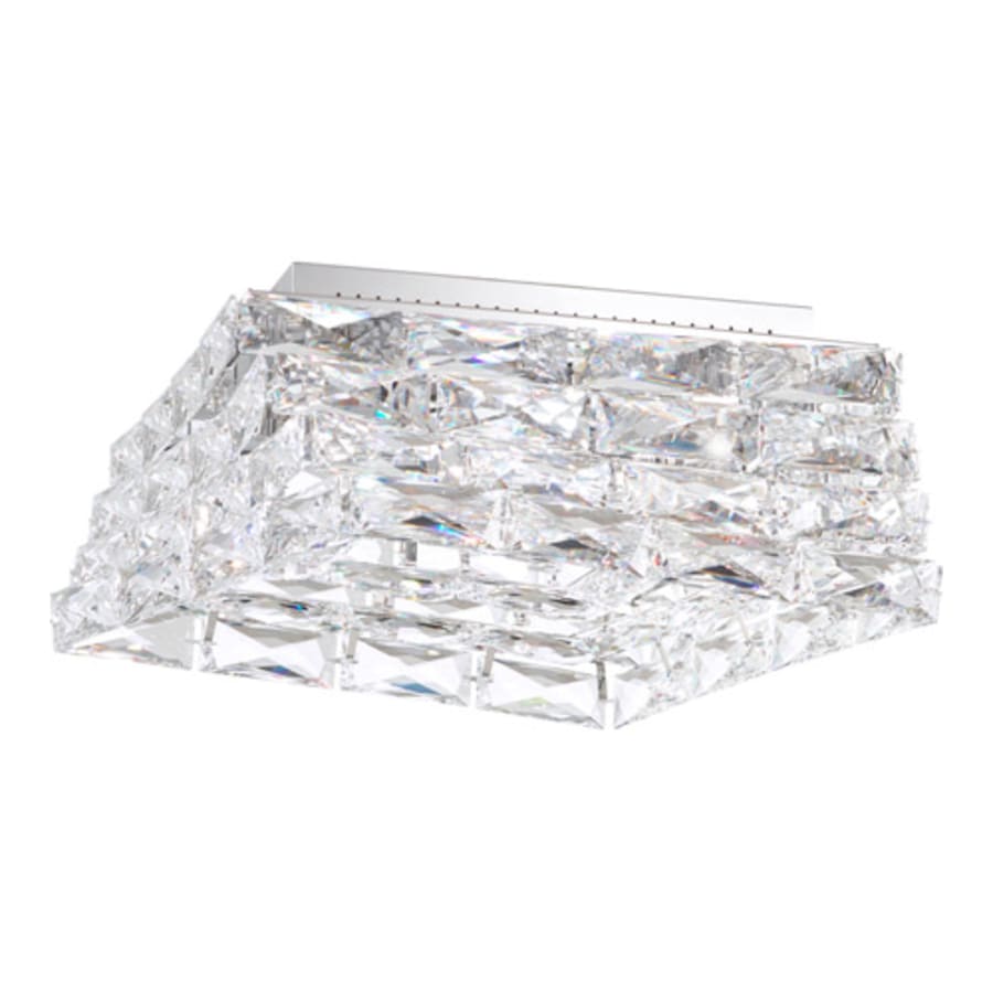 Schonbek Glissando 16" Wide LED Flush Mount Square Ceiling Fixture with Swarovski Crystals