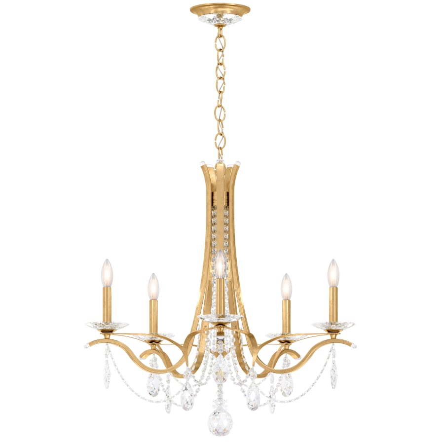 Schonbek Vesca 5 Light 29" Wide Crystal Chandelier with Heritage Crystals