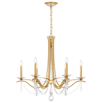 Schonbek Vesca 6 Light 33" Wide Crystal Chandelier with Heritage Crystals