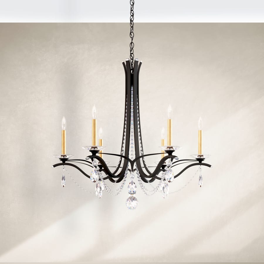 Schonbek Vesca 6 Light 33" Wide Crystal Chandelier with Heritage Crystals