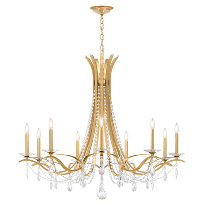 Schonbek Vesca 9 Light 45" Wide Crystal Chandelier with Heritage Crystals