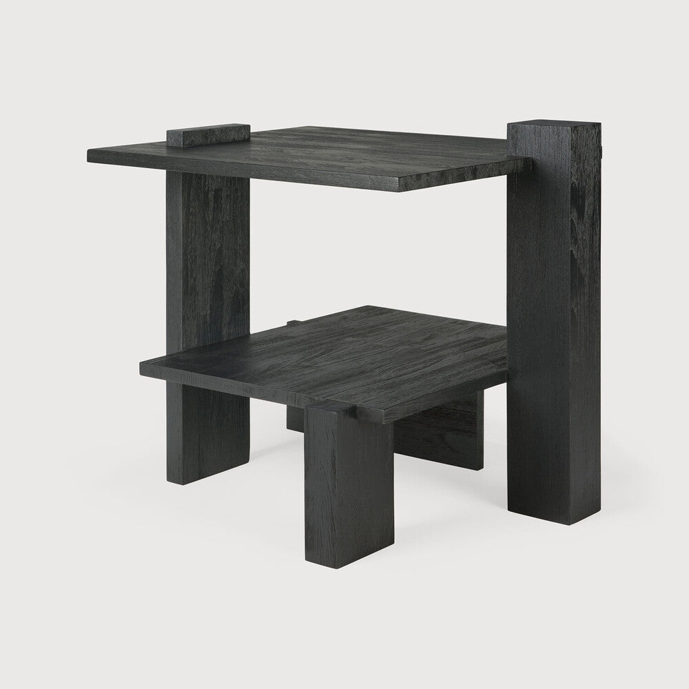 Teak Abstract Side Table