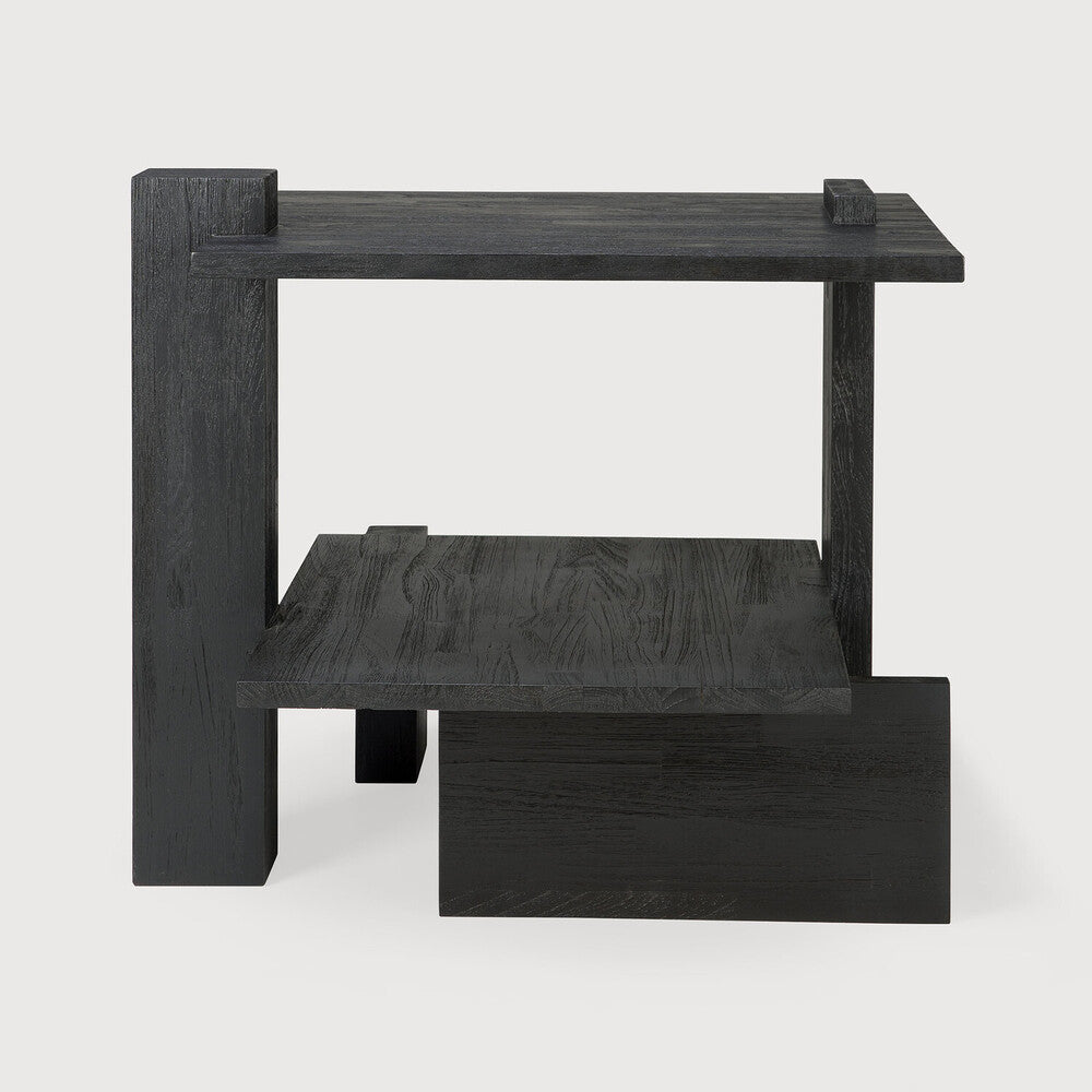 Teak Abstract Side Table