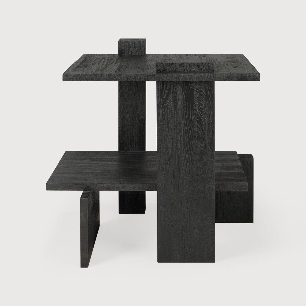 Teak Abstract Side Table